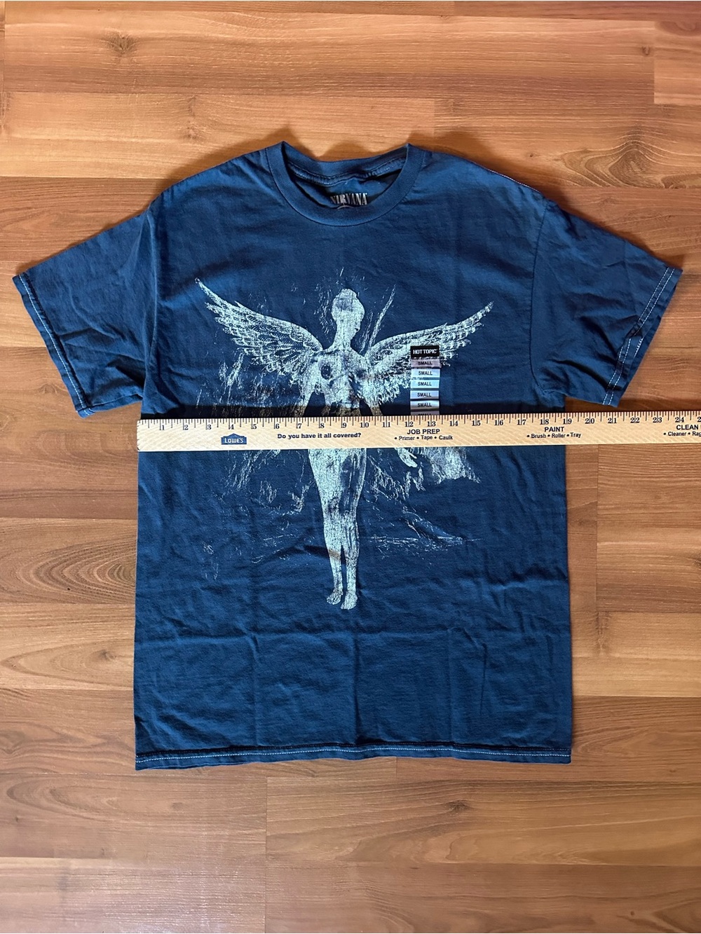 🆕 NIRVANA In Utero Navy Short Sleeve Graphic Pigment Dye Tee - Picture 5 of 8